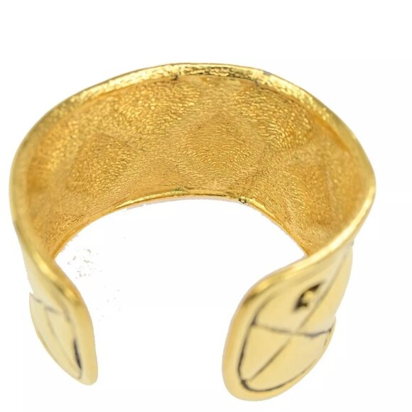 CHANEL CC Logo Matelasse Bangle Bracelet GHW France Accessory - Picture 2 of 14